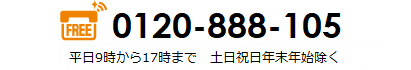 平日9時から17時まで　土日祝日年末年始除く 0120-685-336