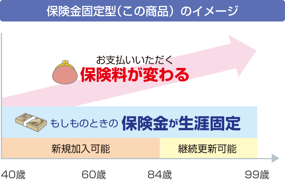 保険金固定型（この商品）のイメージ